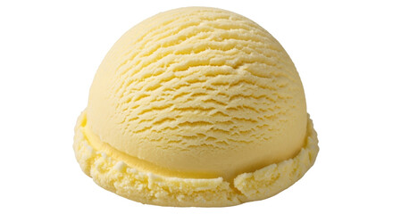 Isolated Lemon Ice Cream Scoop
