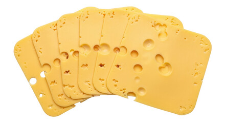 Isolated cheese slices