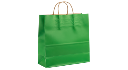 Isolated Green Paper Shopping Bag