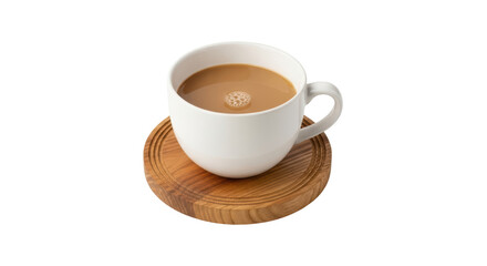 Isolated Cup of milk coffee