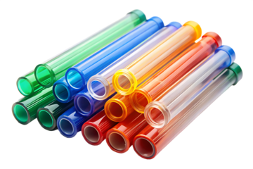 safety tubes isolated on white background, png, ai generated.