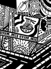 abstract vector background of city