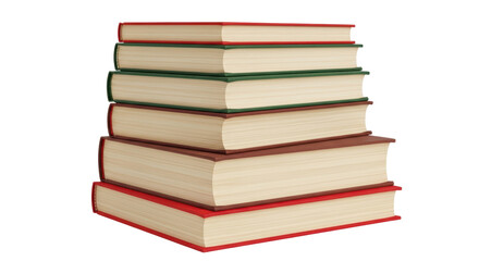 Isolated stack of books