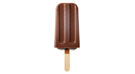 Isolated Chocolate Popsicle on a Stick