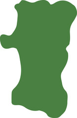 手描きのゆるい秋田県の地図イラスト