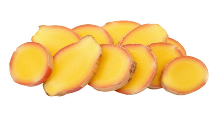 Isolated Turmeric Slices