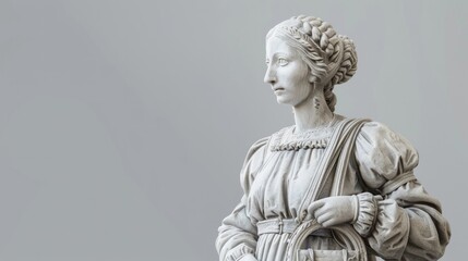 Smooth gradient of soft color, the elegante statue and the modern, trendy accessories.