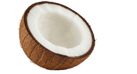 Isolated Half of Coconut
