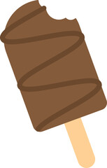 Flat design illustration of chocolate popsicle	