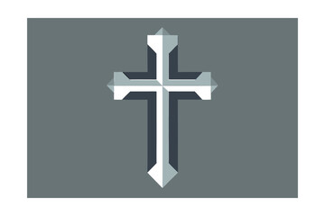 Cruz Bautismo de Metal con Acabado Mate