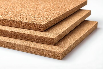 Stacked Cork Board Sheets Natural Texture and Sustainable Material for Flooring and Interiors