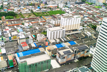 Aerial View of Urban City Landscape
