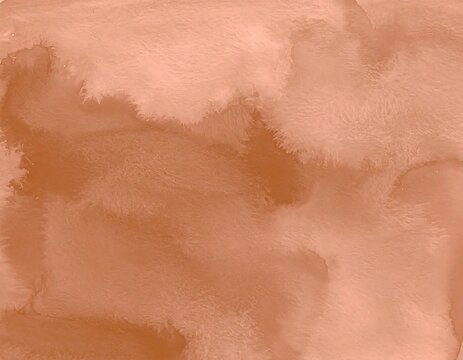 Abstract watercolor wash in light terracotta