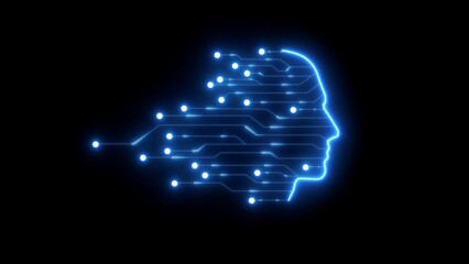 cyan color financial transaction data from cyber-attacks, ensuring internet network security ,brain, showcasing circuitry and colorful lights that symbolize technology and intelligence