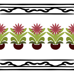 set of decorative floral frames