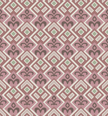 Japanese Diamond Flower Motif Vector Seamless Pattern