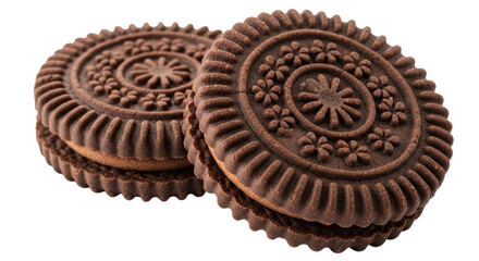 Isolated Chocolate Cream Cookies