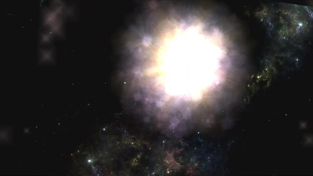 Supernova. Powerful and luminous explosion of a star.
Supernova occurs during the last evolutionary stages of a massive star
