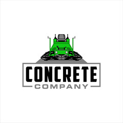 Riding trowel machine logo with masculine style design