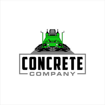 Riding trowel machine logo with masculine style design