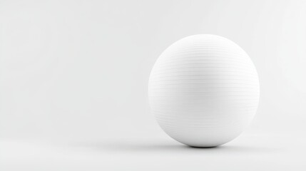 White egg-shaped object on plain white background in studio