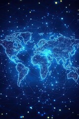 Global network connection. Concept of world map dots and lines composition for global business.