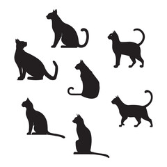 Cats set vector.