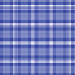 Seamless Tartan Fabric Texture in Shades of Blue