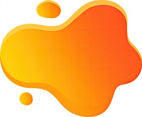 Abstract orange blob with liquid-like shapes