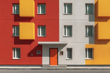 Fototapeta premium Modern apartment building facade