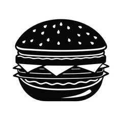 Pop Art Burger Slice Illustration