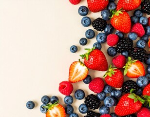 Fototapeta premium Assorted berries, vibrant colors