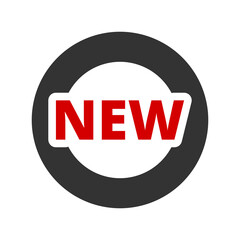 New sign icon isolated on transparent background