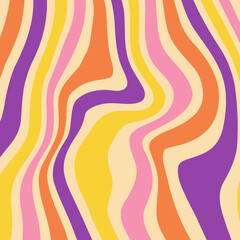 Groovy Retro Wavy Pattern Background