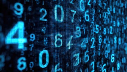 Abstract digital display of numbers