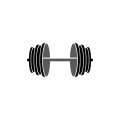 Fitness gym barbell logo design