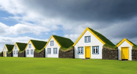 Turf house vektor, Iceland