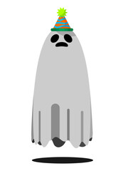 コーンハットを被ったお化け