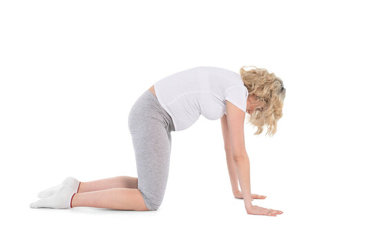 Stretching and strengthening exercises for wellness during home workouts in a bright indoor space with minimal distractions - Powered by Adobe