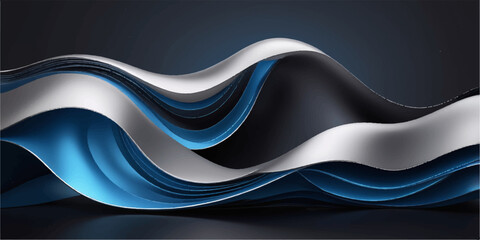 Abstract blue wave vector illustration with a modern curve design ideal for business banners, web wallpapers, and technology backdrops