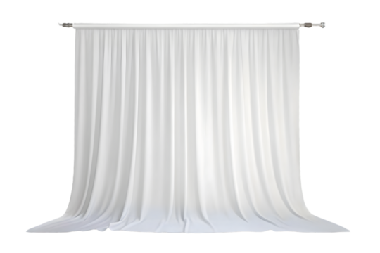 3407 white curtain isolated on a transparent background - Powered by Adobe