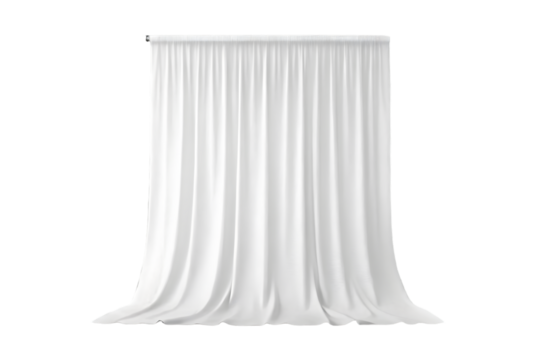 3407 white curtain isolated on a transparent background