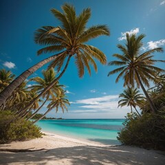 Obraz premium palm trees on the beach