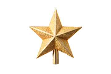 Obraz premium 4941 golden christmas star decoration isolated on a transparent background