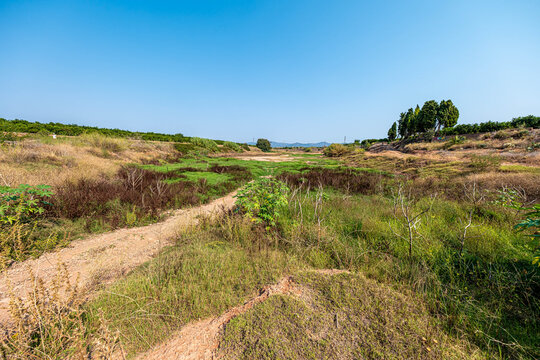 The Carraixet ravine as it passes through Moncada, Valencia, Spain