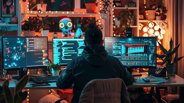 Anonymous Hacker Coding Encryption for Web3 in Dark Workspace
