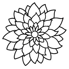 Chrysanthemum Outline Coloring Page