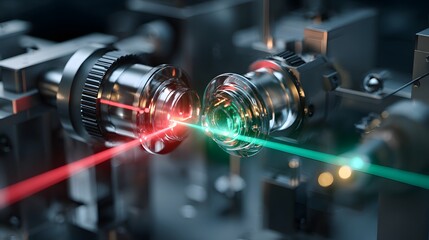 Exploring laser technology with precision optics and beam alignment in a scientific experiment setup