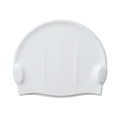 White silicone rubber swim cap mockup