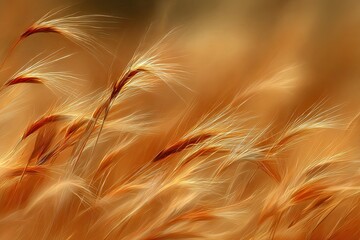 Golden wheat field in soft focus